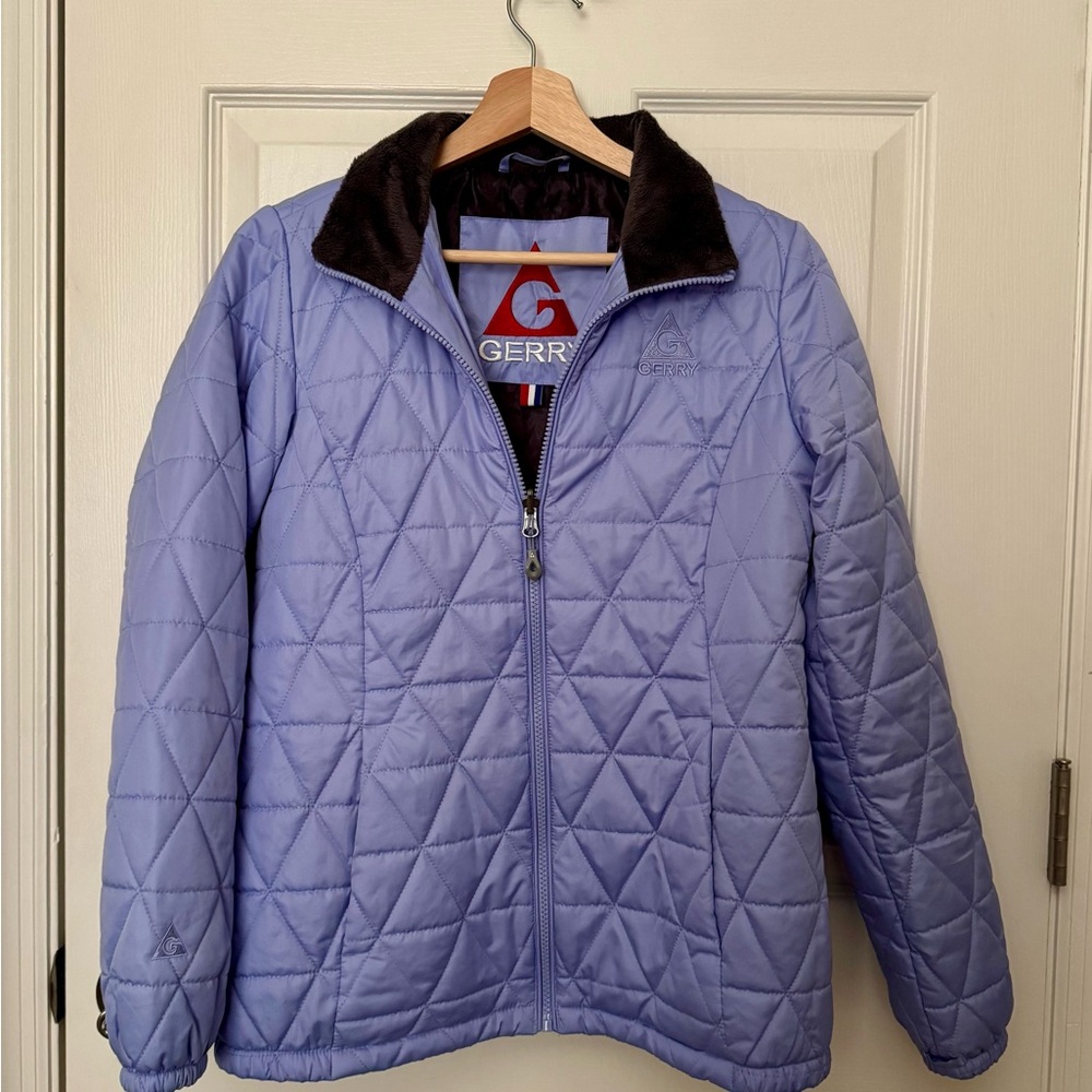 Gerry - Quilted Puffer Full Zip Jacket - Purple - Ladies Size Small